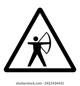 Archery Symbol Sign, Vector Illustration, Isolate On White Background Label .EPS10