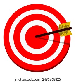 Archery target with arrow. target audience