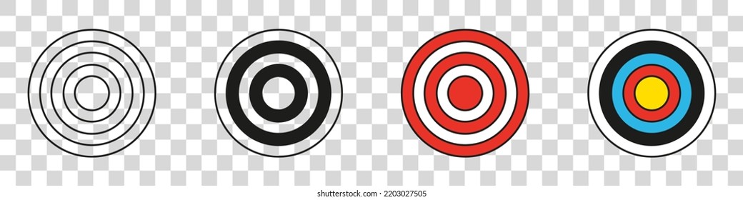 Archery target with arrow. Vector illustration	
