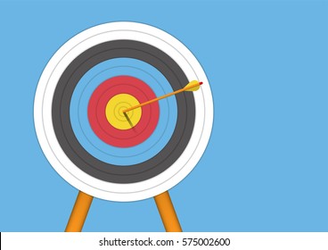 Archery Target with an Arrow Vector Illustrator