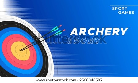 archery target circle illustration design with archery sports concept. For banners celebrating National Sports Day