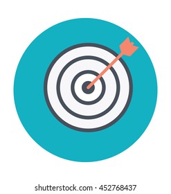 Archery Target Colored Vector Icon