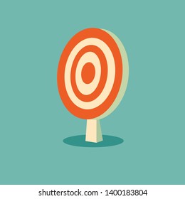 archery target flat design icon illustration. vector