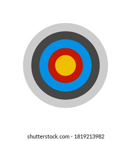 Archery target flat icon vector 