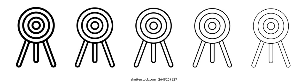 archery target icon Flat design on isolated background