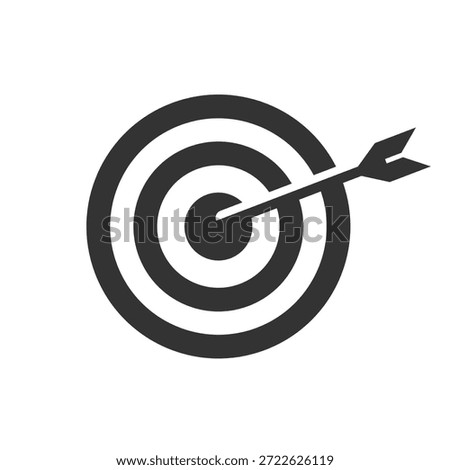 Archery target icon isolated flat style design vector illustration on white background.
