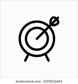 archery target icon, isolated icon in light background, perfect for website, blog, logo, graphic design, social media, UI, mobile app