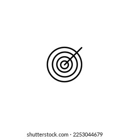 archery target icon or logo isolated on white background