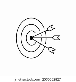 archery target icon sign vector