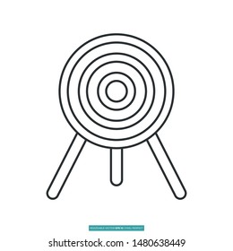 Archery target icon vector illustration logo template for many purpose