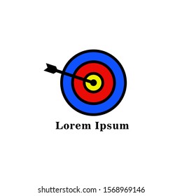 Archery target  illustration, vector on white background. archery logo design.