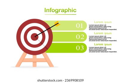 Archery target infographics, concept creation, promoters can use them for reports.