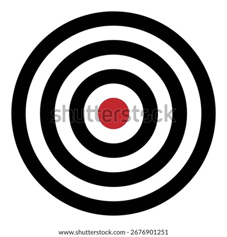 Archery target, isolated on white background. Shoting target. Reaching the goal in business concept. Target vector icon