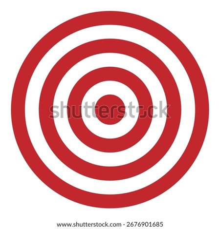 Archery target, isolated on white background. Shoting target. Reaching the goal in business concept. Target vector icon