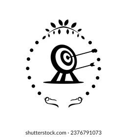 archery target logo icon vector