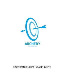 Archery target logo vector icon illustration design 