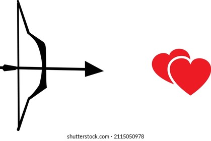 archery target love icon vector design. heart icon.