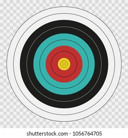 Archery Target On Transparent Background Vector Stock Vector Royalty Free