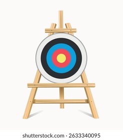 Archery target on white background. Vector illustration
