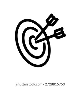 Diseño de Vector de icono de contorno de tiro con arco bueno para el Web o el App móvil
