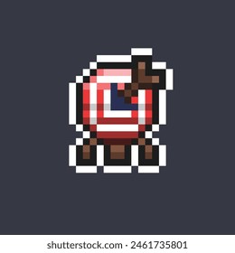 archery target in pixel art style