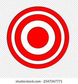 Archery target set. The shooting target has been set. Concept of archery or achieving goals in business. Vector illustration. Target icon vector.  Collection of targets on white background.