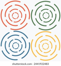 Archery target set. Shoting target set. Set of targets at white background. Concept of archery or reaching the goal in business. Vector illustration. Target icon vector. Arrow icon. Goal sign. EPS 10