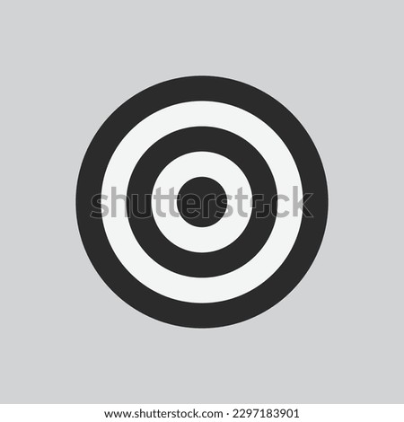 Archery target. Shoting target.   Isolated at grey background. Concept of archery or reaching the goal in business. Vector illustration. Target icon vector. Arrow icon. Design, cartoon, icon