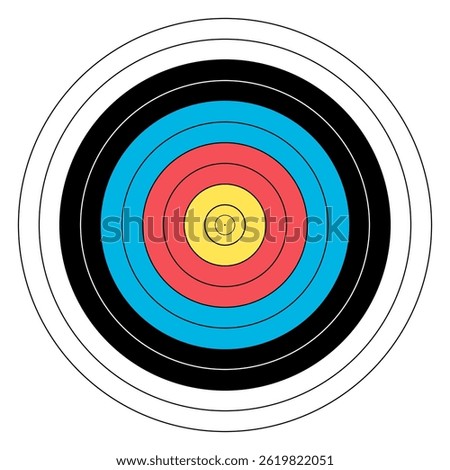 Archery target. Shoting target. Target at white background. Concept of archery or reaching the goal in business. Vector illustration. Target icon vector. Arrow icon. Goal sign. EPS 10