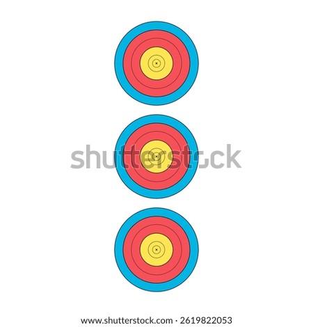Archery target. Shoting target. Target at white background. Concept of archery or reaching the goal in business. Vector illustration. Target icon vector. Arrow icon. Goal sign. EPS 10