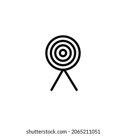 Symbol für das Bogenzielsymbol. Vektorgrafik auf weißem Hintergrund.