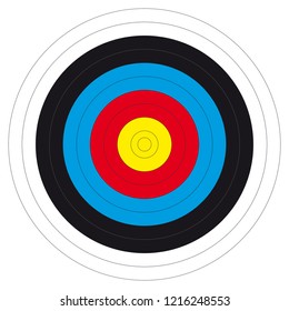 Archery Target Standard Colorful Bulls Eye Stock Vector (Royalty Free ...