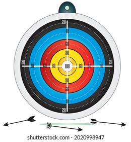 archery target template, icon or logo in vector format