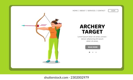 vector de destino de tiro con arco. centro de círculo, juego de flecha, golpe de gol, competencia de disparos, tiro deportivo tiro con arco objetivo web plana ilustración de dibujos animados