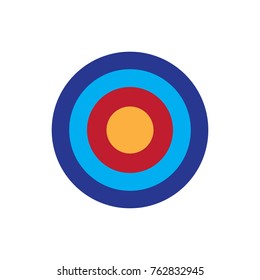 Archery target vector icon in color