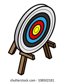 An archery target/bullseye.