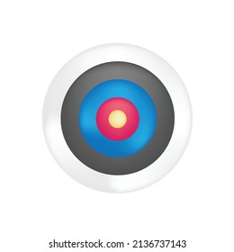 Archery targets. Target Shooting. Set of targets on a white background. The concept of archery or achieving a goal in business. Vector illustration. Target icon vector. Arrow icon. Destination sign. 