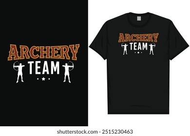 Archery team archery shooting archery shooter archery lovers bow arrow typography graphics tshirt design