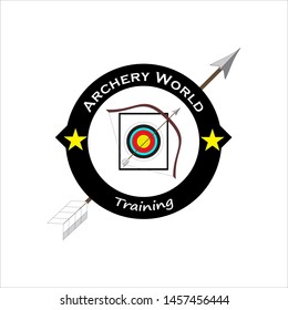 archery training logo vector illustration 