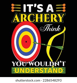 Archery T-shirt Design Vector Templete