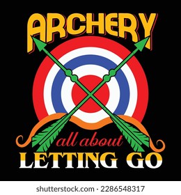 Archery T-shirt Design Vector Templete
