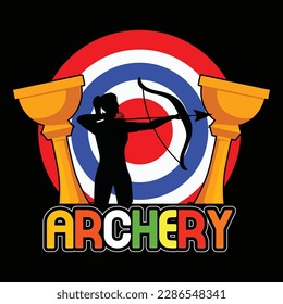 Archery T-shirt Design Vector Templete
