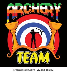 Archery T-shirt Design Vector Templete