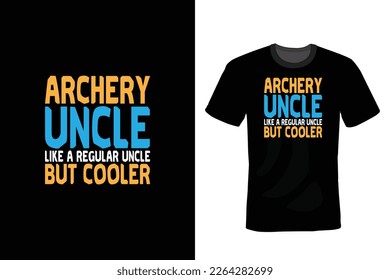 Diseño de camisetas de tiro con arco, vintage, tipografía