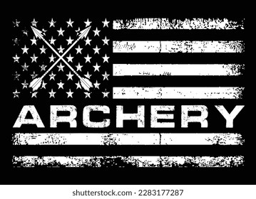 Archery With USA Flag Design