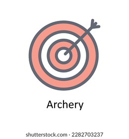 Archery Vector  Fill outline Icons. Simple stock illustration stock