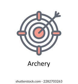 Archery Vector  Fill outline Icons. Simple stock illustration stock