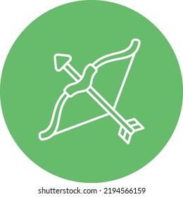 Icono vectorial de tiro con arco. Se puede usar para imprimir, móviles y aplicaciones web.