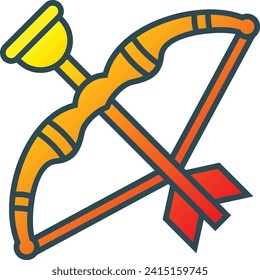 Archery vector icon. Can be used for printing, mobile and web applications.