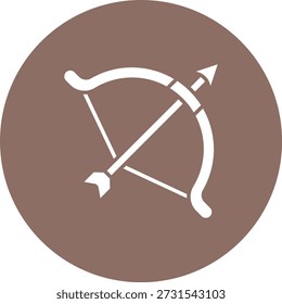 Icono de Vector de tiro con arco. Se puede utilizar para aplicaciones de impresión, móviles y de Web.